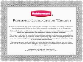 Rubbermaid Limited Lifetime Warranty